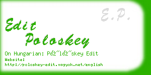 edit poloskey business card